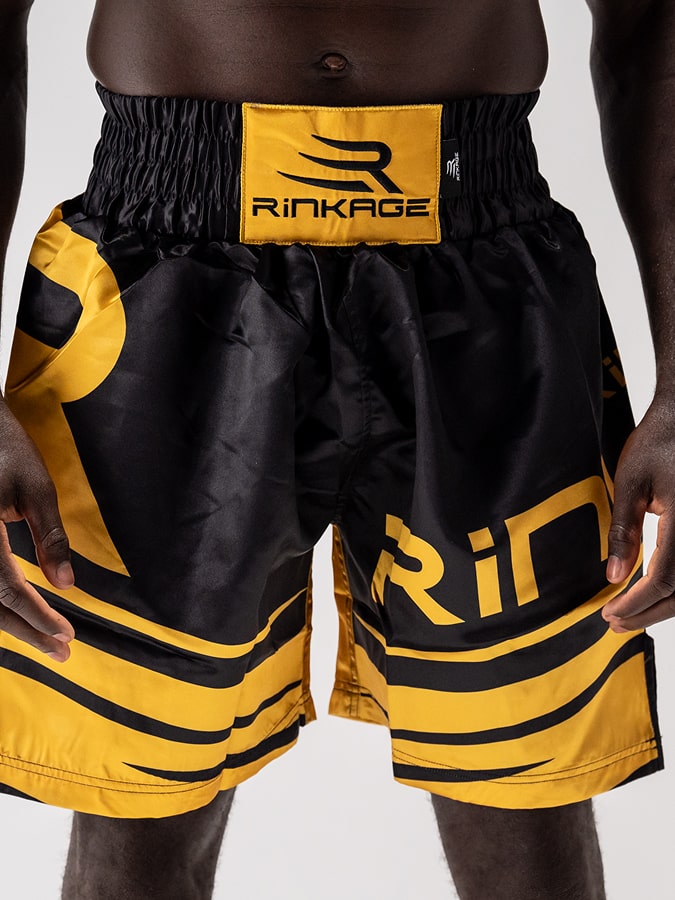 Short de boxe HECTOR Noir-Or