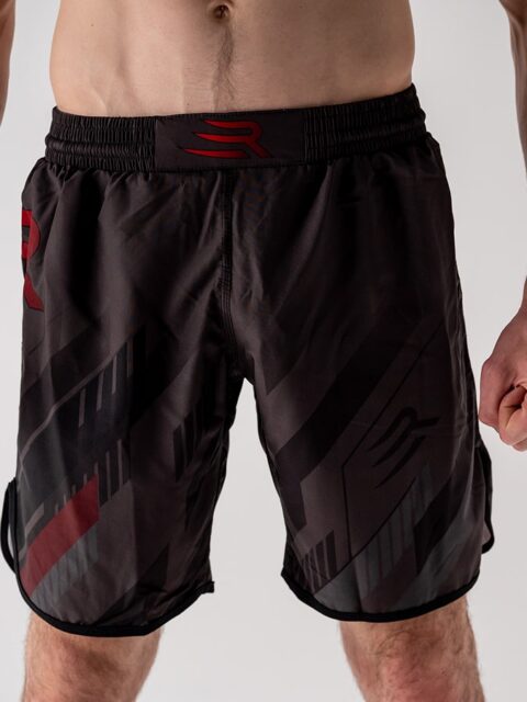 Short MMA NEOSTRIPE Gris-Rouge