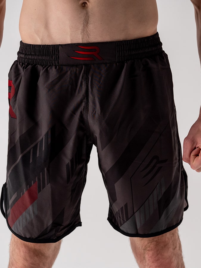 Short MMA NEOSTRIPE Gris-Rouge